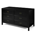 Alternate image 4 for Forest Gate&trade; Solid Wood 6-Drawer Dresser in Black