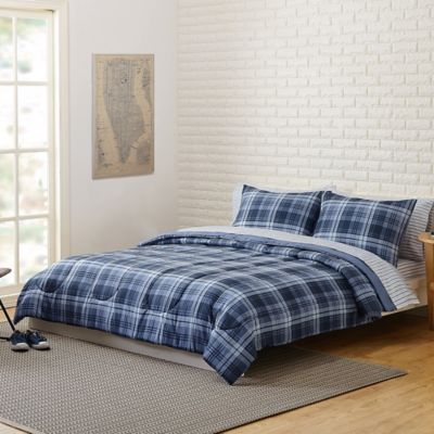 Denver 5-Piece Twin/Twin XL Comforter Set in Blue