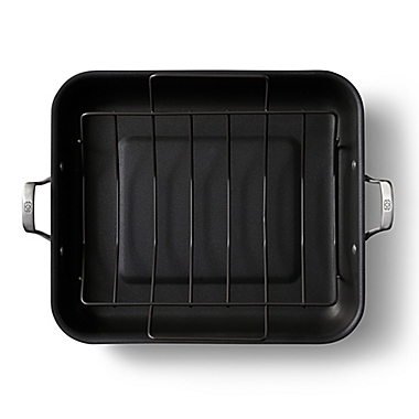 Calphalon&reg; Premier&trade; Hard-Anodized Nonstick 16-Inch  Roaster with Rack. View a larger version of this product image.