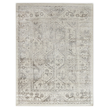 Madison Park Dakota 5&#39; x 7&#39; Vienna Tiled Border Area Rug in Beige/Cream. View a larger version of this product image.