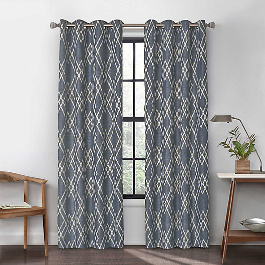 Alternate image 1 for Urban Thread Atwood Grommet Light Filtering Lined Window Curtain Panel (Single)