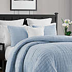 Alternate image 2 for Swift Home Enzyme Washed Ultra Soft Crinkle 3-Piece Full/Queen Coverlet Set in Light Blue