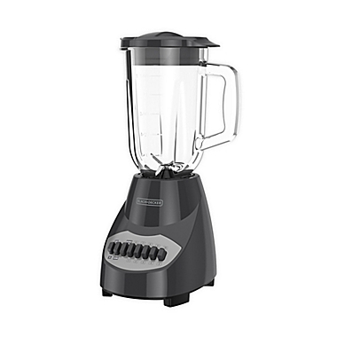 Black + Decker&trade; 10-Speed Countertop Blender in Grey. View a larger version of this product image.