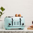 Alternate image 5 for Haden Heritage Wide Slot 4-Slice Toaster in Turquoise