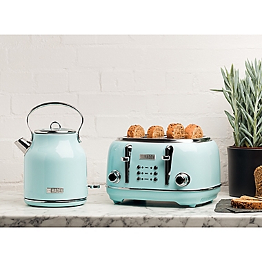 Haden Heritage Wide Slot 4-Slice Toaster in Turquoise. View a larger version of this product image.