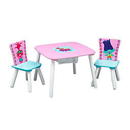 Delta Children Trolls World Tour Table and Chair Set with Storage