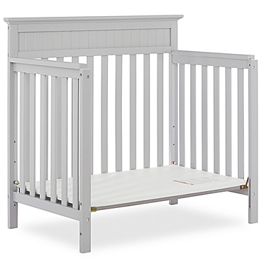 Dream On Me Harbor 3-in-1 Convertible Mini Crib in Pebble Grey. View a larger version of this product image.