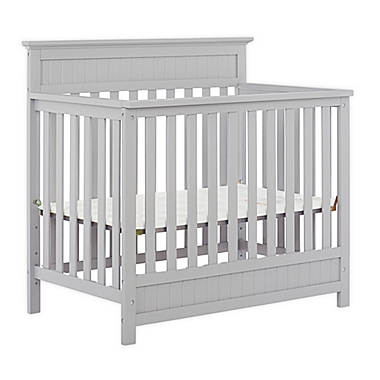 Dream On Me Harbor 3-in-1 Convertible Mini Crib in Pebble Grey. View a larger version of this product image.
