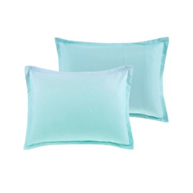 Mi Zone Glimmer Reversible Comforter Cover Set in Aqua. View a larger version of this product image.