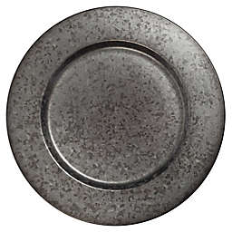 Bee & Willow™ Galvanized Metal Charger Plate in Black