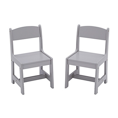 Delta Children&reg; MySize Wood Kids Chairs in Grey (Set of 2). View a larger version of this product image.