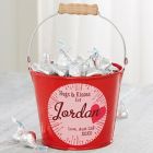 Alternate image 0 for Hugs &amp; Kisses Personalized Mini Treat Bucket in Red