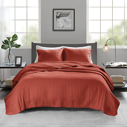 Alternate image 1 for Madison Park Keaton 3-Piece King/California King Coverlet Set in Spice
