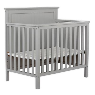 Dream On Me Ava 4-in-1 Convertible Mini Crib in Pebble Grey