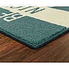 Alternate image 3 for Be Nice Or Leave 1&#39;8 x 2&#39;10 Accent Rug in Teal/Grey