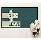 Alternate image 0 for Be Nice Or Leave 1&#39;8 x 2&#39;10 Accent Rug in Teal/Grey