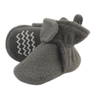 Hudson Baby&reg; Size 18-24M Fleece Booties in Charcoal Grey