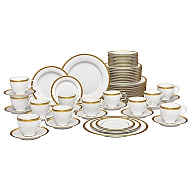 Noritake&reg; Stavely Gold 60-Piece Dinnerware Set. View a larger version of this product image.