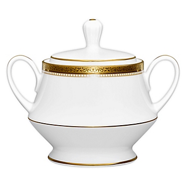 Noritake&reg; Stavely Gold Covered Sugar Bowl. View a larger version of this product image.