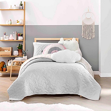 UGG&reg; Devon Cloud 3-Piece Reversible Full/Queen Quilt Set in Glacier Grey. View a larger version of this product image.