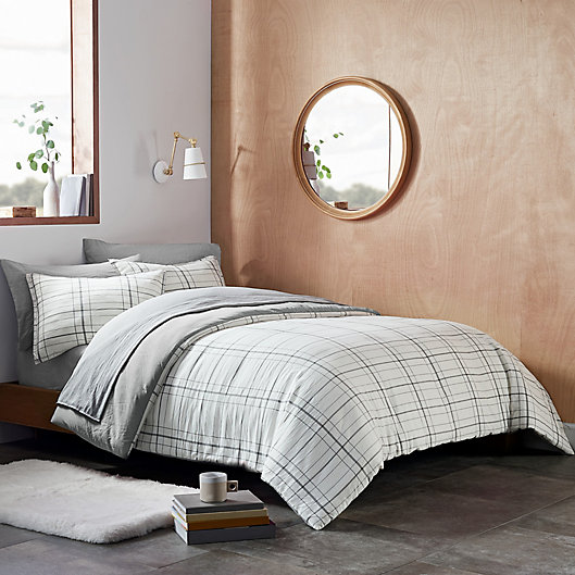 Bed Bath & Beyond:  2-Piece Ugg Devon Twin Comforter Set in Grey Plaid for $27.99