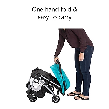 Safety 1st&reg; Teeny Ultra Compact Stroller in Black/Blue. View a larger version of this product image.