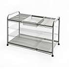 Alternate image 1 for ORG&trade; 2-Tier Mesh Expandable Under-Sink Shelf in Silver
