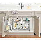 Alternate image 2 for ORG&trade; 2-Tier Mesh Expandable Under-Sink Shelf in Silver