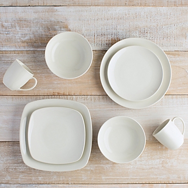 Noritake&reg; Colorwave Square 4-Piece Place Setting in Cream. View a larger version of this product image.