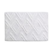Diamond Bath Rug Collection in White