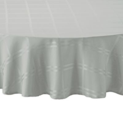Wamsutta&reg; Solid 90-Inch Round Tablecloth in Fog