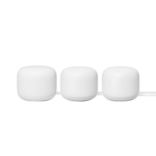 Alternate image 1 for Google Nest Wi-Fi Router + 2 Access Points in Snow White