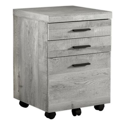 Monarch Specialties 3-Drawer Filing Cabinet with Casters