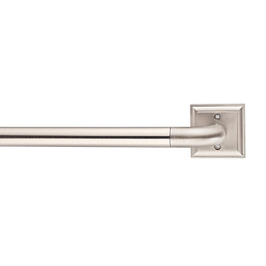 Cambria&reg; Blockout 36 to 72-Inch Adjustable Square Plate Rod in Brushed Nickel. View a larger version of this product image.