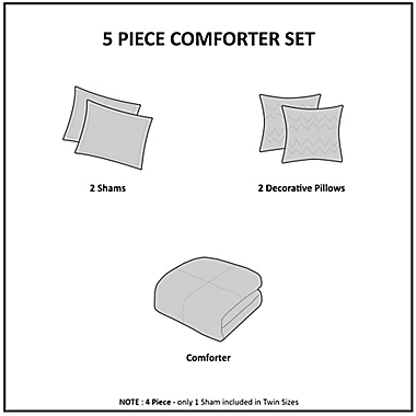 Urban Habitat Calum 5-Piece King/California King Comforter Set in Blush. View a larger version of this product image.