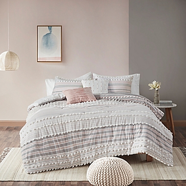 Urban Habitat Calum 5-Piece Full/Queen Comforter Set in Blush. View a larger version of this product image.
