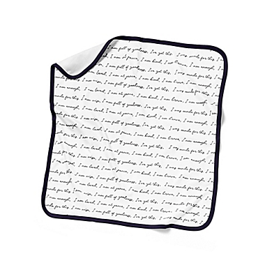 goumi&reg; Organic Cotton &quot;You Are Loved&quot; Nursery Blanket in Black/White. View a larger version of this product image.