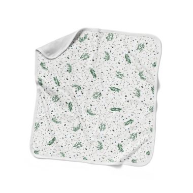 goumi&reg; Organic Cotton Botanical Nursery Blanket in Green/White. View a larger version of this product image.