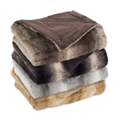 Saro Lifestyle Animal Print Faux Fur Throw Blanket
