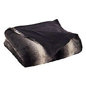 Saro Lifestyle Animal Print Faux Fur 60-Inch x 80-Inch Throw Blanket in Black