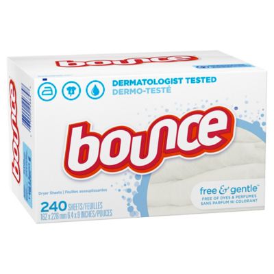Bounce&reg; Free &amp; Gentle&trade; 240-Count Fabric Softener Dryer Sheets
