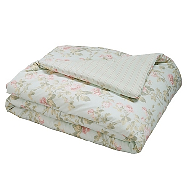 Laura Ashley&reg; Lindy Full/Queen Comforter Bonus Set in Duck Egg. View a larger version of this product image.