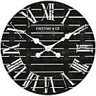 Alternate image 3 for FirsTime &amp; Co.&reg; Nightfall Shiplap 18-Inch Wall Clock in Black