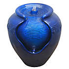 Alternate image 3 for Teamson Home Outdoor Glazed Pot Floor Fountain with LED Light
