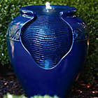 Alternate image 1 for Teamson Home Outdoor Glazed Pot Floor Fountain with LED Light