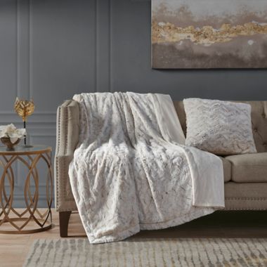 Madison Park&reg; Zuri Faux Fur Square Throw Pillow. View a larger version of this product image.