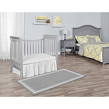 Dream On Me Piper 4-in-1 Convertible Mini Crib in Pebble Grey. View a larger version of this product image.