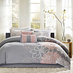 Madison Park Lola 6-Piece Twin/Twin XL Comforter Set in Grey/Blush