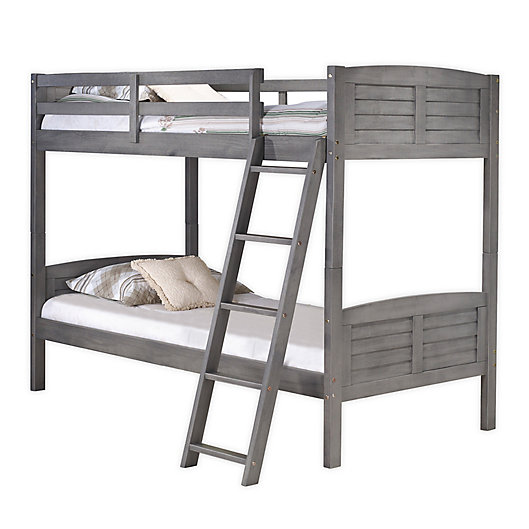 Alternate image 1 for Louver Twin Over Twin Bunk Bed in Antique Grey