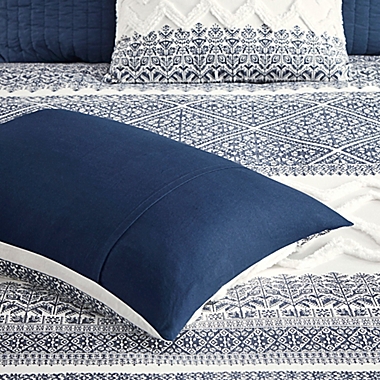INK+IVY Mila 3-Piece Reversible King/California King Comforter Set in Navy. View a larger version of this product image.